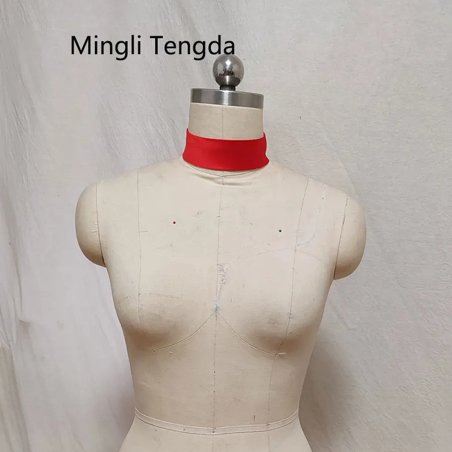 Фото Mingli Tengda пятно отдельный красный галстук-бабочка свадебные узлы съемные ремни-глушители с булавками аксессуары пояс невесты шарф на липучке №4