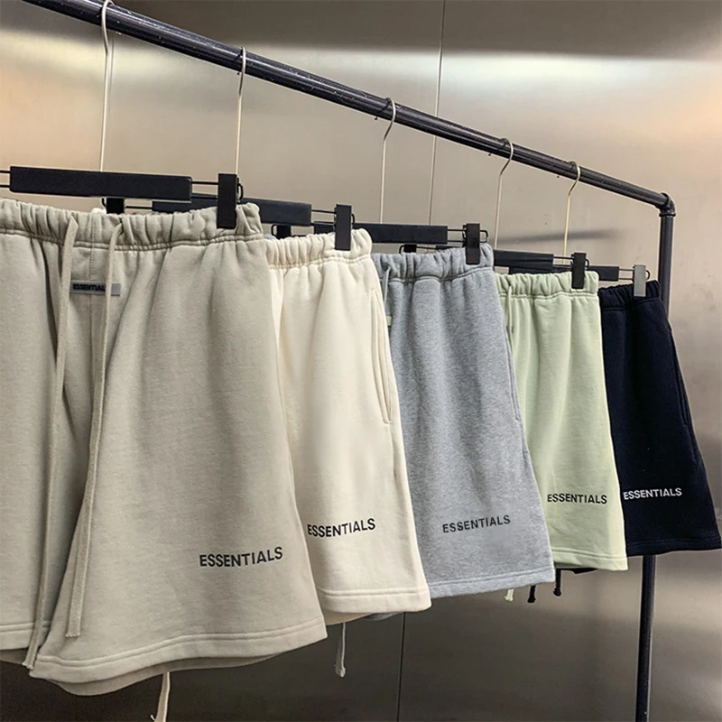 

Fashion Brand Men's Essential Shorts Reflective Letter Streetwear Hip Hop Cotton Shorts Sports Outdoor Leisure Running Shorts