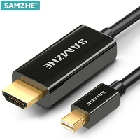samzhe mini displayport to hdmi compatible cable adapter mini dp to converter cable thunderbolt to cable adapter 4k