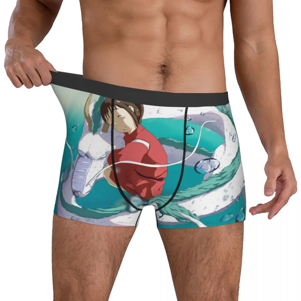 

Spirited Away Chihiro Haku White Dragon Underwear Sleeping under Water Males Shorts Briefs Stretch Boxer Shorts Hot Underpants