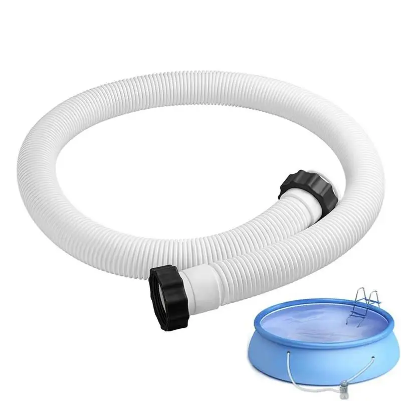 

Pool Hose 59 Inch Swimming Pool Filter Hose Knob Design Long-lasting Use Long White Above Ground Pool Flex Connection Hose