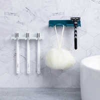 135 pcs multifunctional toothbrush holder wall mounted punch free bathroom organizer shelves phone charging rack home supplies