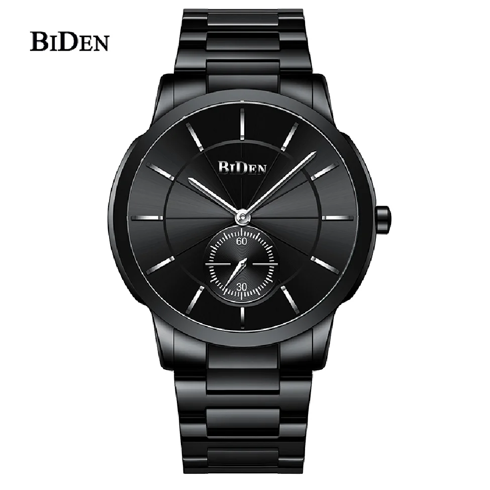

BIDEN Luxury Top Brand Men Quartz Watch Stainless Steel Business Men's Wrist Watches Waterproof Male Clocks Gifts zegarki meskie