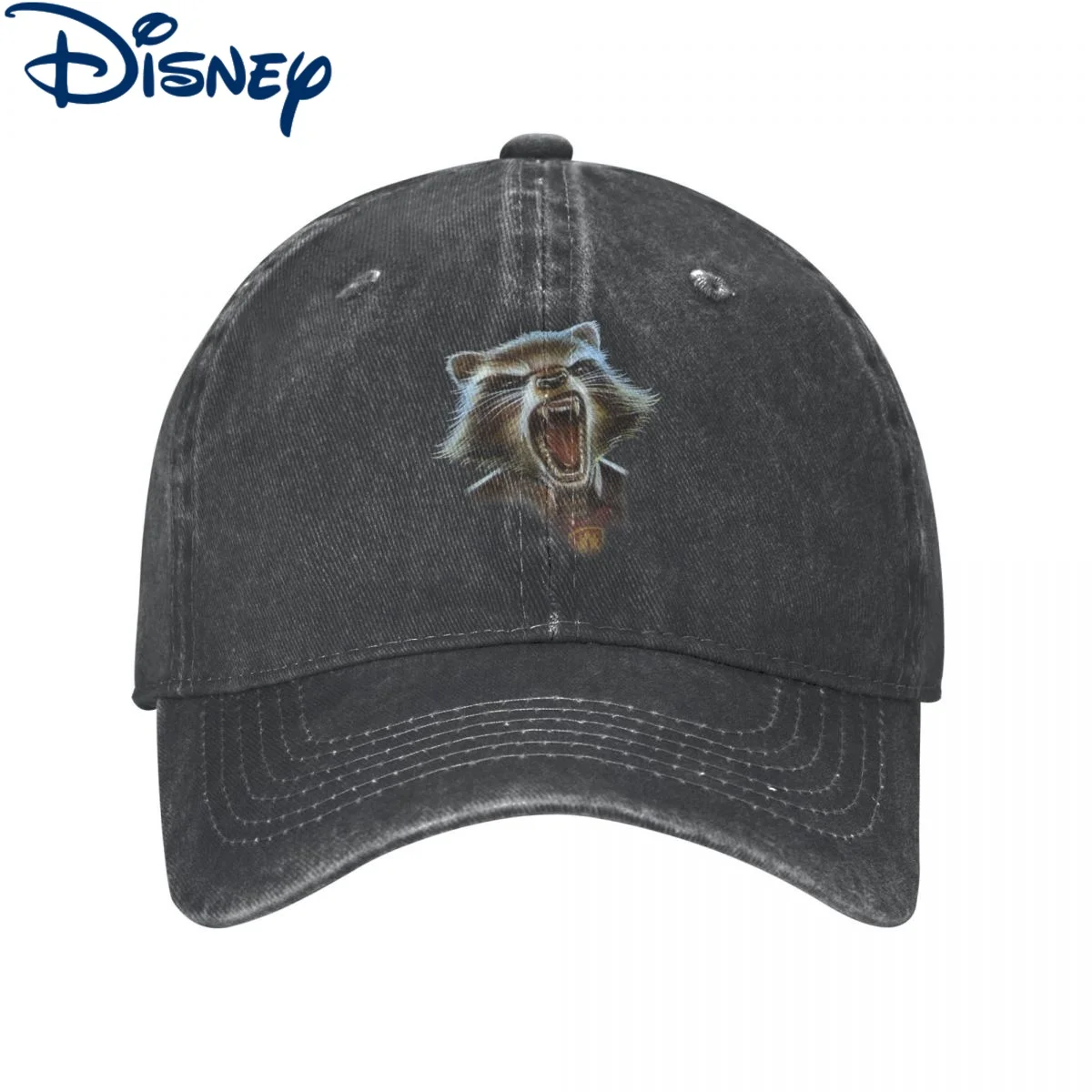 

Guardians Of The Galaxy Men Women Baseball Caps Rocket Face Closeup Distressed Denim Washed Caps Casual Outdoor Travel Headwear