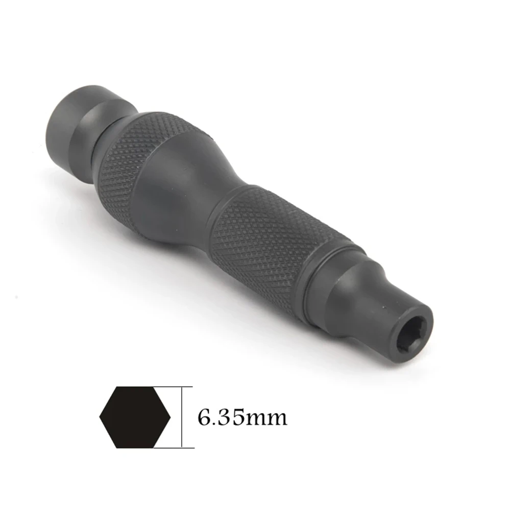 

Precision 6.35mm Aluminum Alloy Handle Quick Change Screwdriver Bit Holder For 1/4" ScrewDriver Hex Shank Bit Wrench Handle