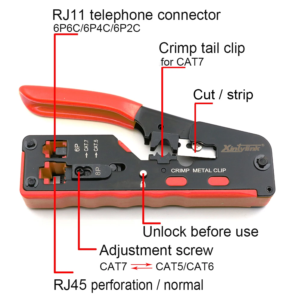 UTP CAT6 колпачки соединителей + rj45 обжимные плоскогубцы pass through cat5 cat5e cat7 CAT8 сетевые