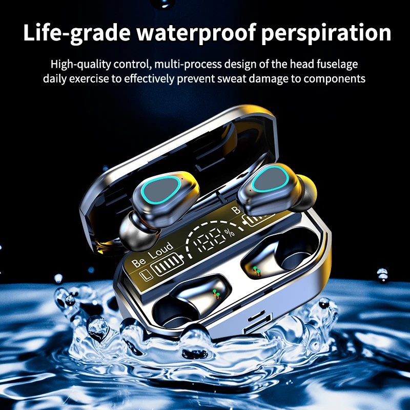 

2022 New TWS Wireless Bluetooth 5.2 Headphone Stereo Sports Waterproof Earhook Earphones With Microphone 3500mAh Charging Box