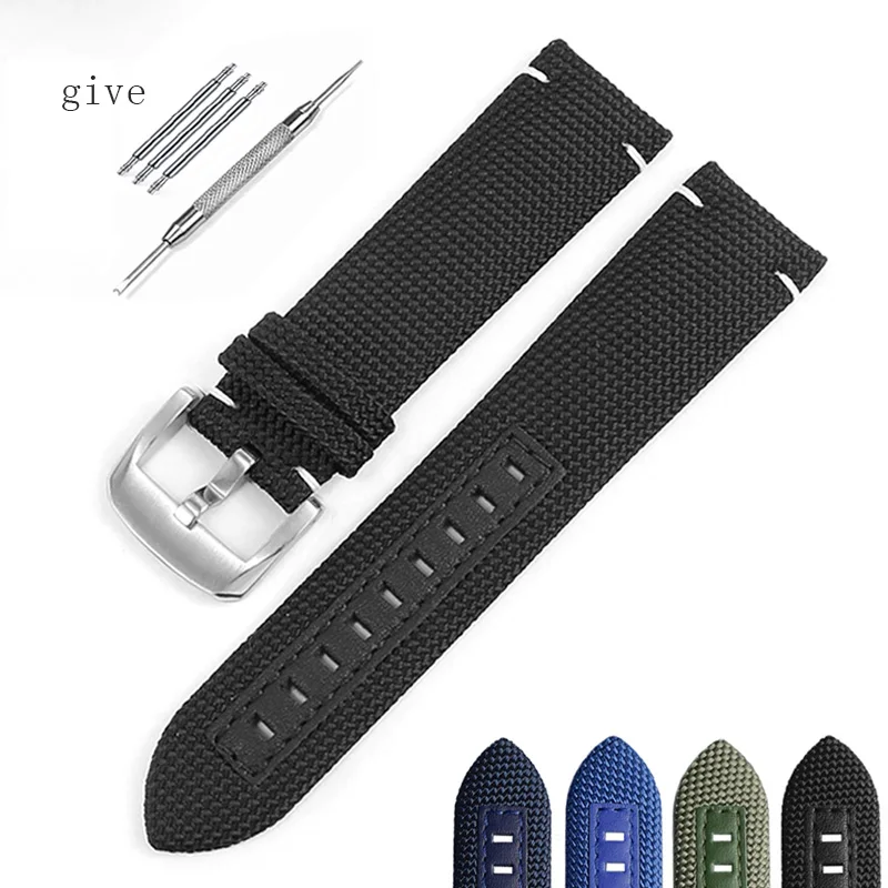 

PEIYI Nylon Strap For OCEANSTAR Series M026 430 Watchband Pin Buckle Waterproof Canvas Wristband Men's 22mm