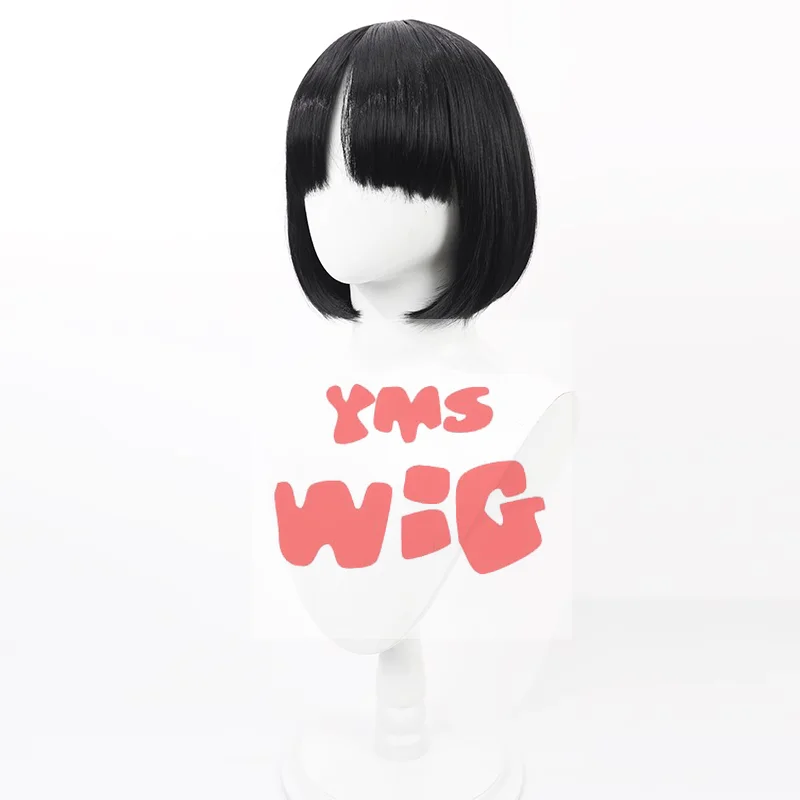 Синий архив Kiryu Kikyou парик для косплея короткие черные термостойкие синтетические