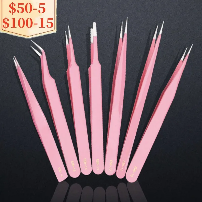 

Tweezers Eyelash Extensions Lashes Tweezers Stainless Steel Eyelashes Tweezer Professional Eyebrow Tweezers Precision Tweezers