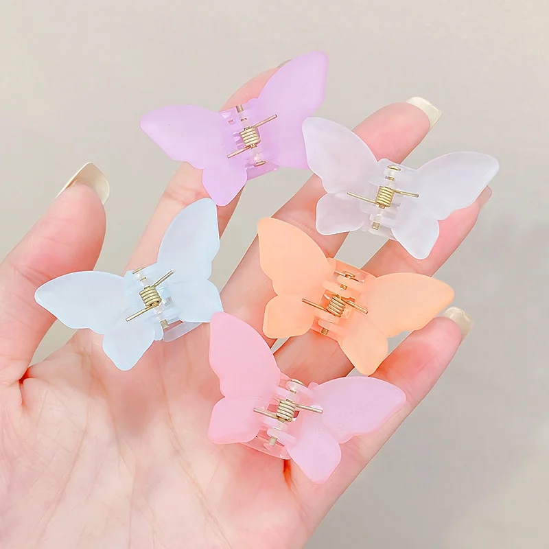 

New Mini Butterfly Hair Clip For Women Girls Fashion Hair Claw Crab Barrettes Solid Sweet Simple Hair Clamps Hair Accessories