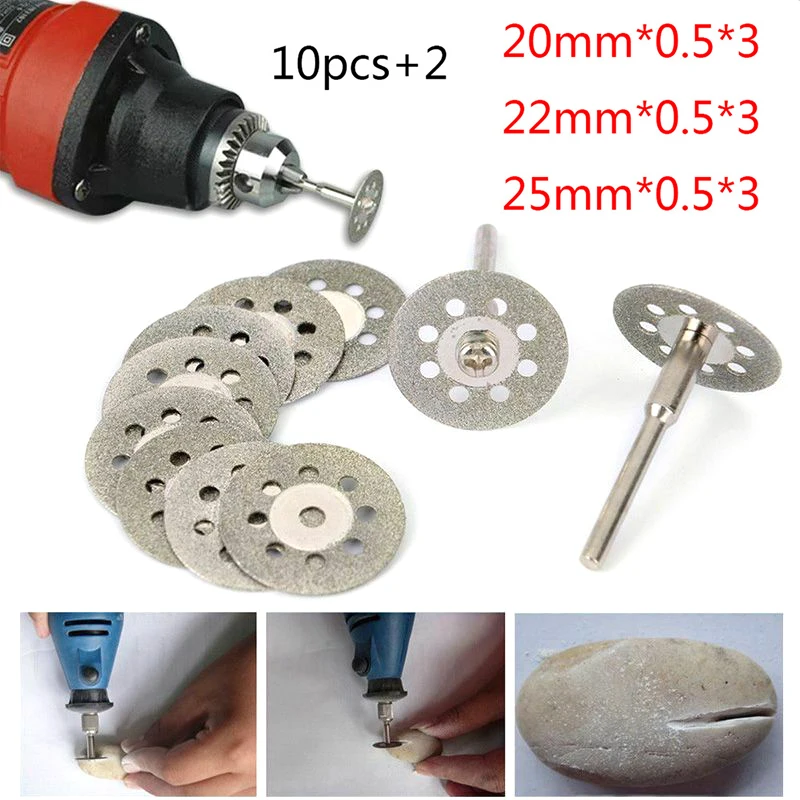 

Abrasive Diamond Cutting Disc Set for Dremel Rotary Cutter Circular Saw Blade Grinding Wheels Disk with Mandrel Power Tools Kit