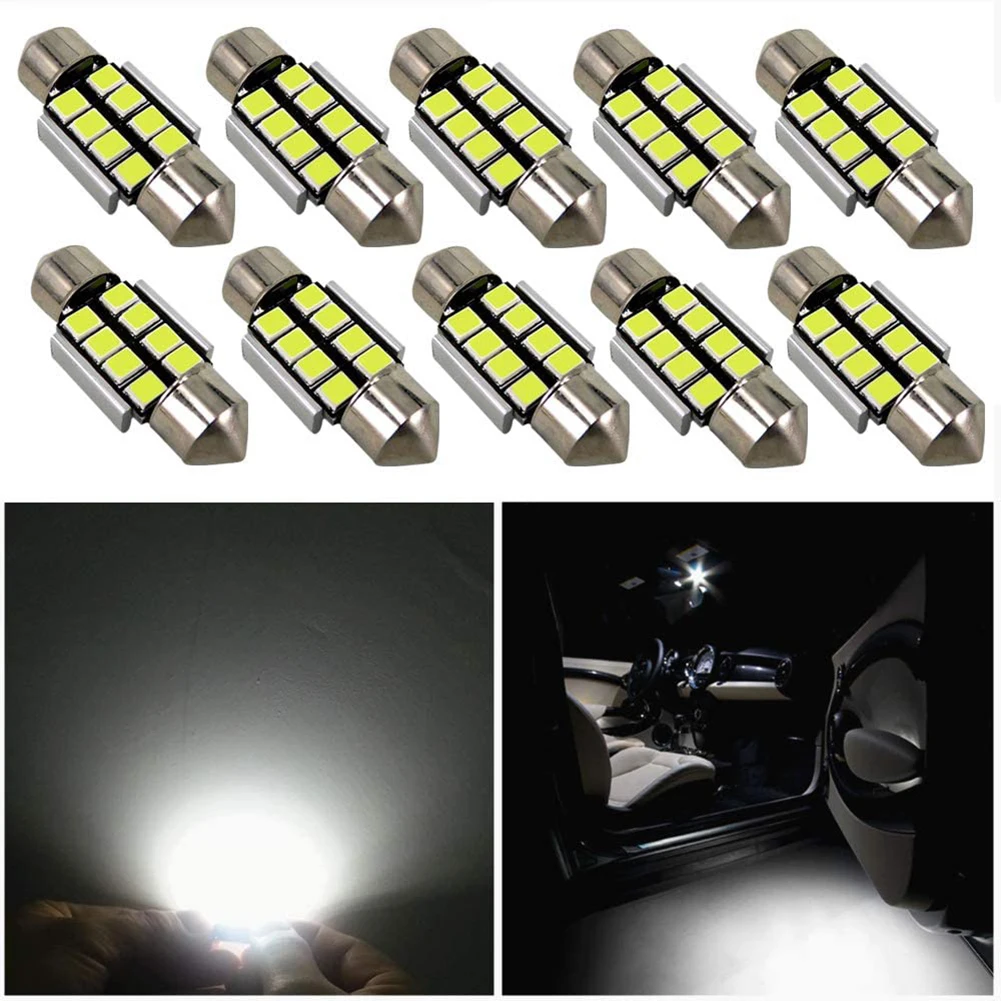 

10 шт., автомобильные лампы 31/36 мм