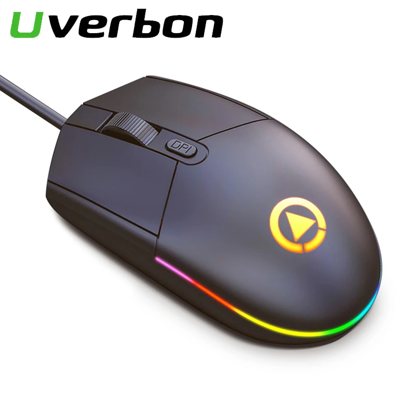 

Wired Gaming Mouse 1600 DPI Optical USB Mouse With RGB BackLight Computer Wired Office Mouse Mice For Gamer Desktop Laptop Mouse