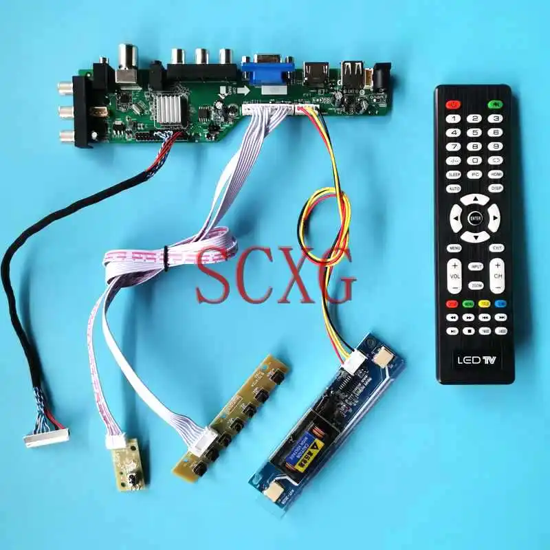 

Плата цифрового ЖК-контроллера DVB подходит для LM170E03 M170E8 MT170EN01 30-контактный LVDS 17 "USB VGA AV HDMI-совместимый комплект 2-CCFL 1280*1024
