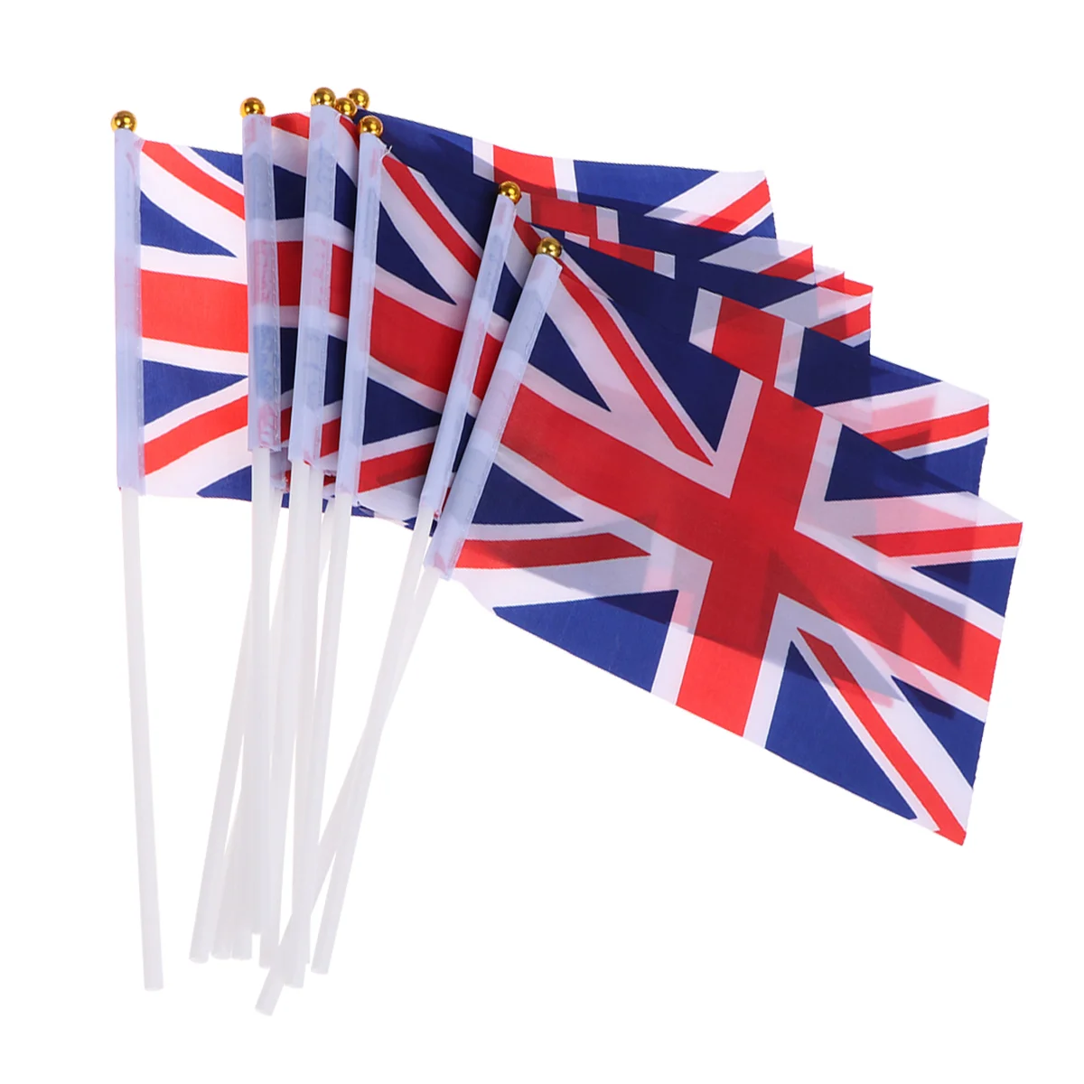 

100Pcs Small Britain Flag British Union Jack UK Flag Hand Waving Flag for Soccer Game The Football Match