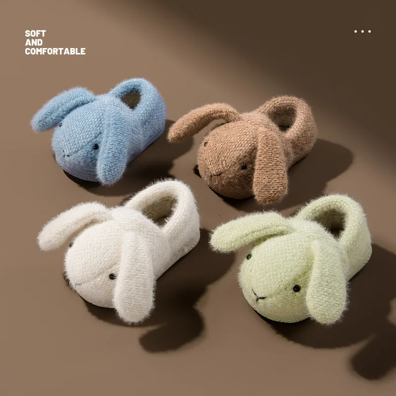 

Home Slippers Autumn Cotton New Kids Plush Fuzzy Slippers Baby Winter Indoor Children Girls Slipper Cute Boys Warm Shoes