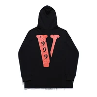 22ss vlone fashion brand hip hop 999 large v printing series couple loose terry hooded sweatshirts wholesale