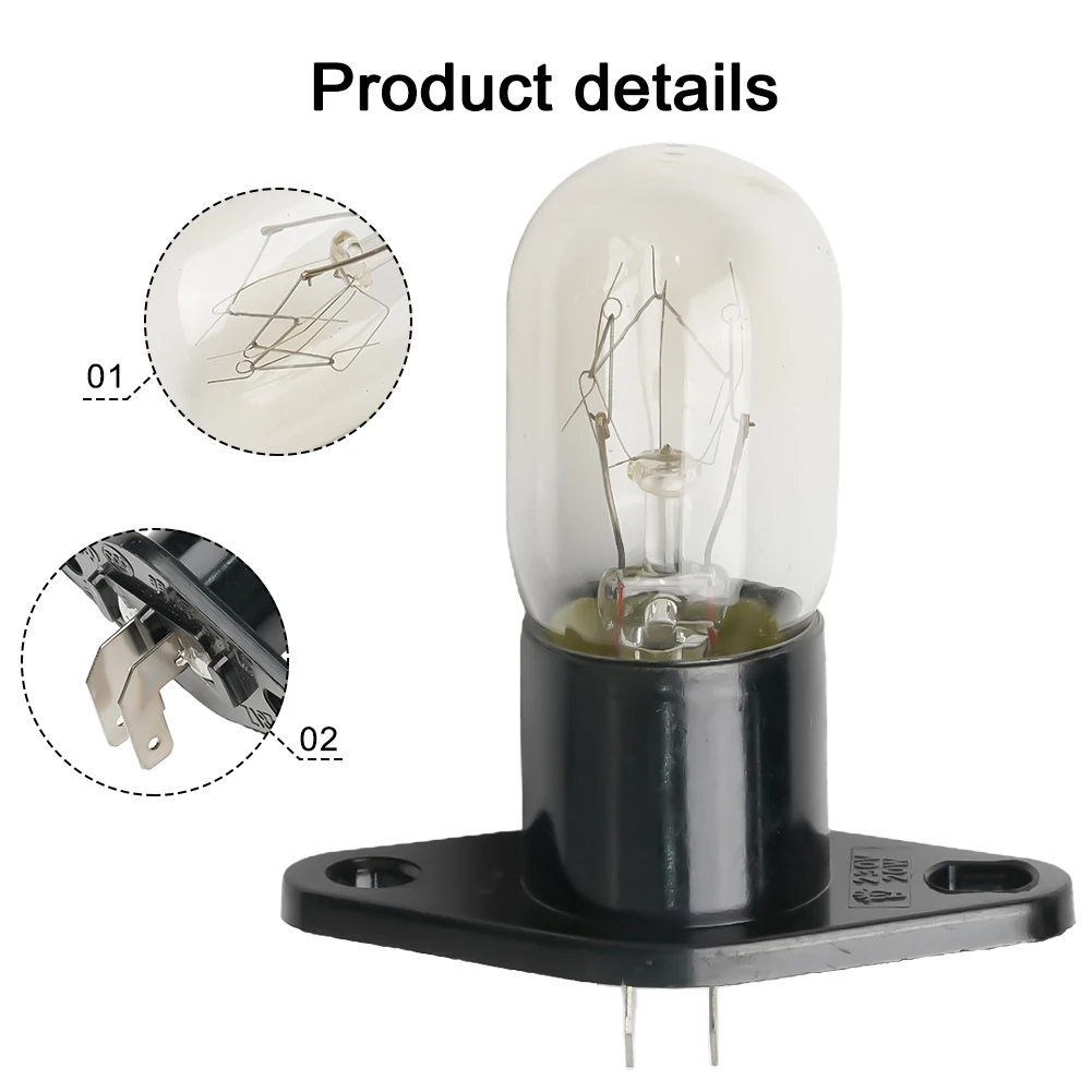 

Лампочка для микроволновки, микроволновая печь, 2 контакта, не может быть разобрана, стекло, пластик, металл, прочная, высокое качество