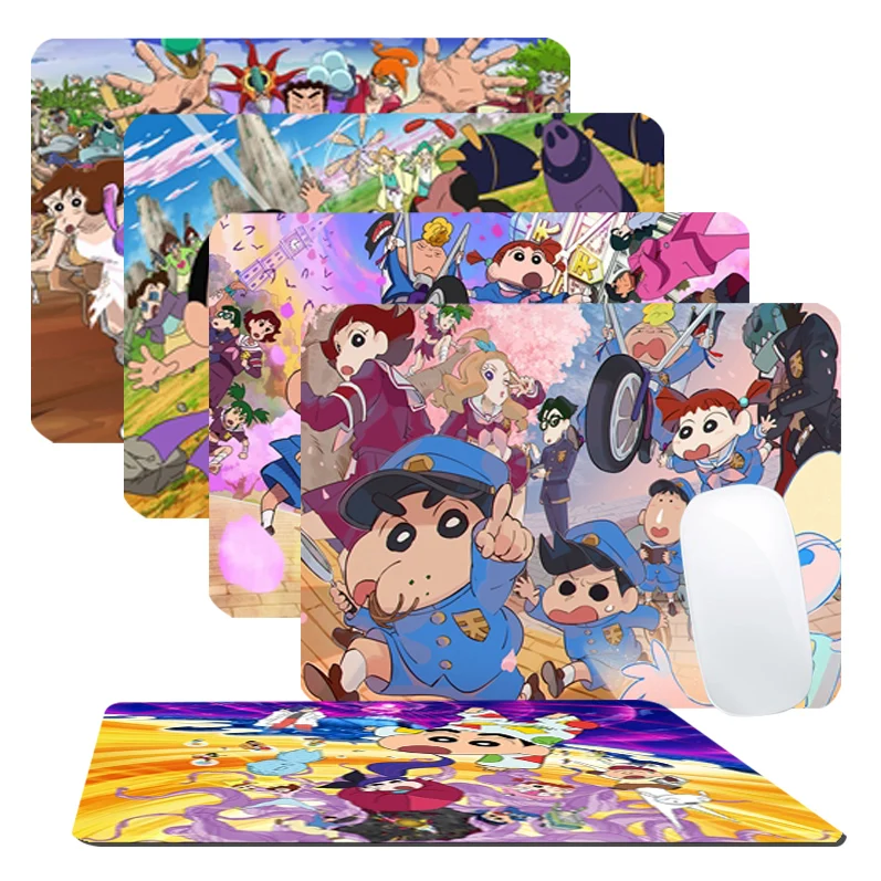 

S-Shin-Chan-Cra-yoning Mousepad Small Cartoon Anime Gaming Mouse Pad Keyboard Mouse Mats Smooth Company for PC Gamer Mousemat