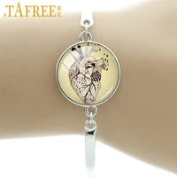 tafree anatomy art picture human heart brain eyeball anatomy bracelet vintage body anatomical doctor bracelet accessories t239