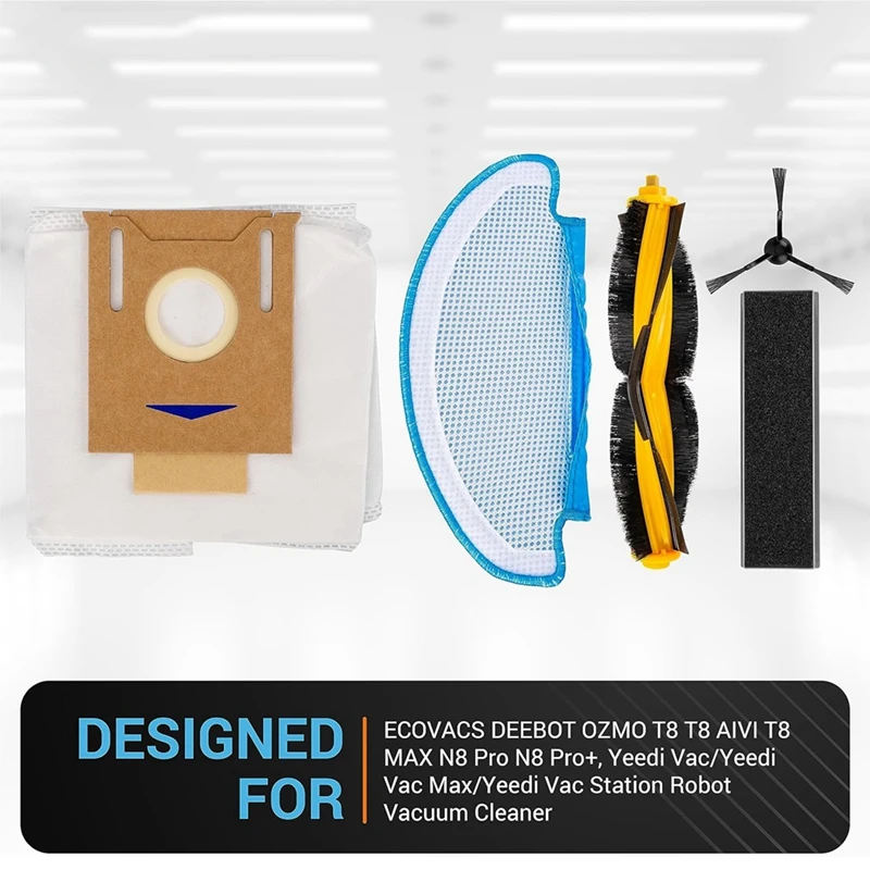 Для робота-пылесоса ECOVACS DEEBOT OZMO T8 AIVI MAX N8 Pro + основная боковая щетка Yeedi Vac Hepa фильтр