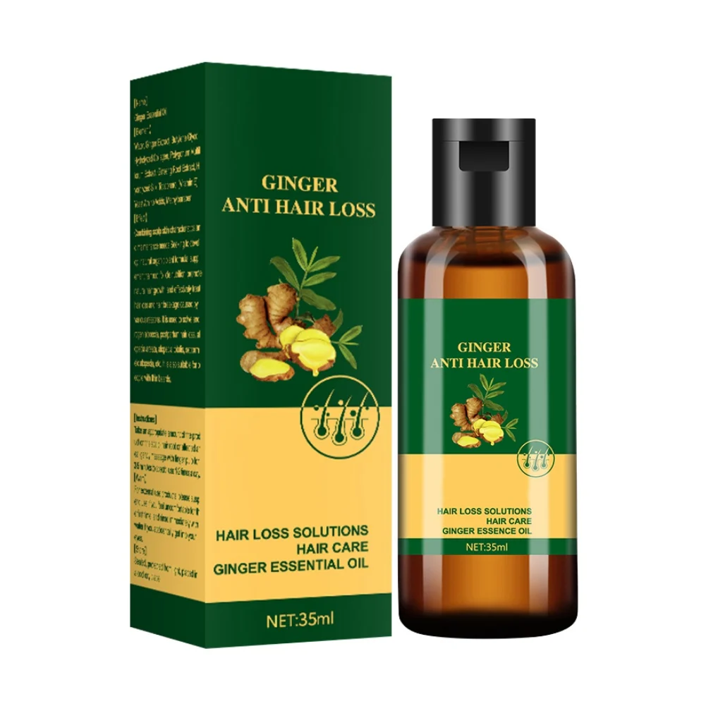 

35ml Anti-dry Ginger Anti-fall Nourishing Care Nutrient Root Scalp Serum Liquid Conditioner Fast Hair Growth Essential Oils
