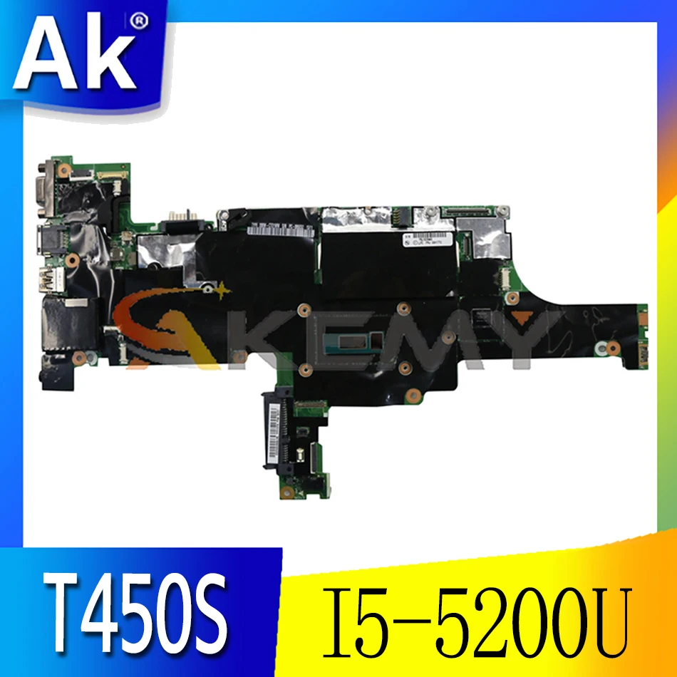 

Akemy For Lenovo Thinkpad T450S Laptop Motherboard AIMT1 NM-A302CPU I5 5200U GPU GT940M 100% Test Work 00HT741 00HT742 00HT743
