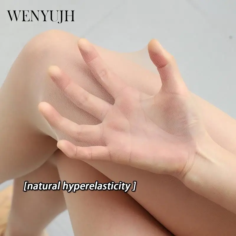 

WENYUJH Women's Summer Silk Stockings Nature Skin Lady Pantyhose Gilrs Soft Ultra-thin Tights Sun Protection Sexy Black Stocking