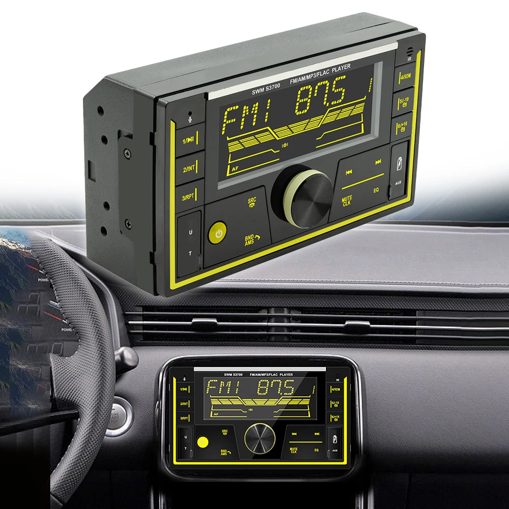 

2 Din Bluetooth Car Radio Auto Stereo Audio FM MP3 Player Head Unit BT Call Handsfree USB Charging TF Card Slot AUX Input