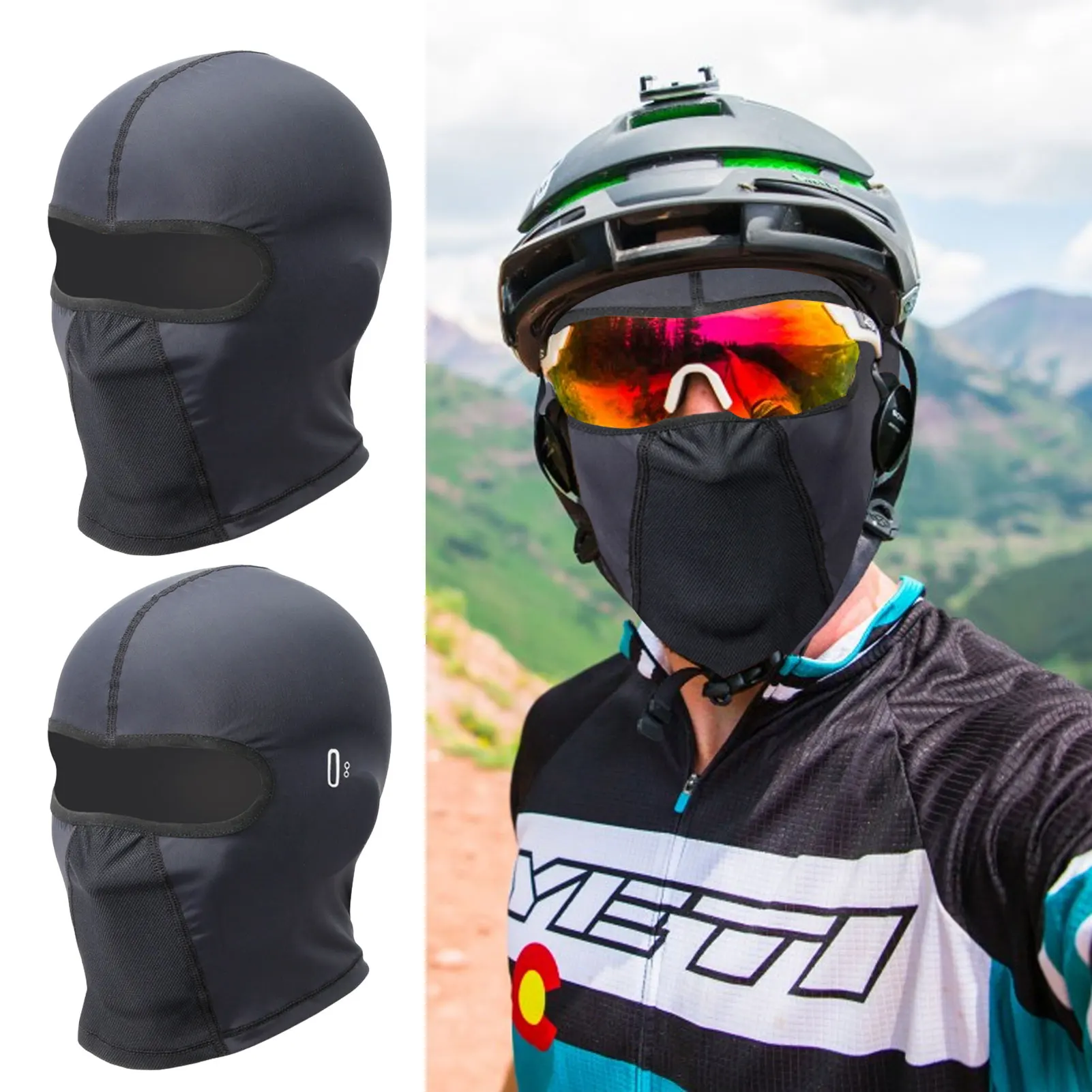 

Balaclava Face Cover Ice Silk UV Protection Face Cover Breathable Quick-Drying Dustproof Windproof UV Protector Motorcycle Scarf