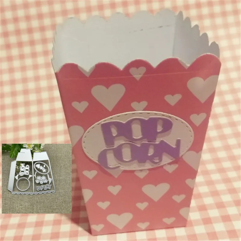 

Красивая коробка для попкорна металлическая Форма для резки круглое отверстие этикетка для скрапбукинга бумаги ремесла ножа форма лезвие ...