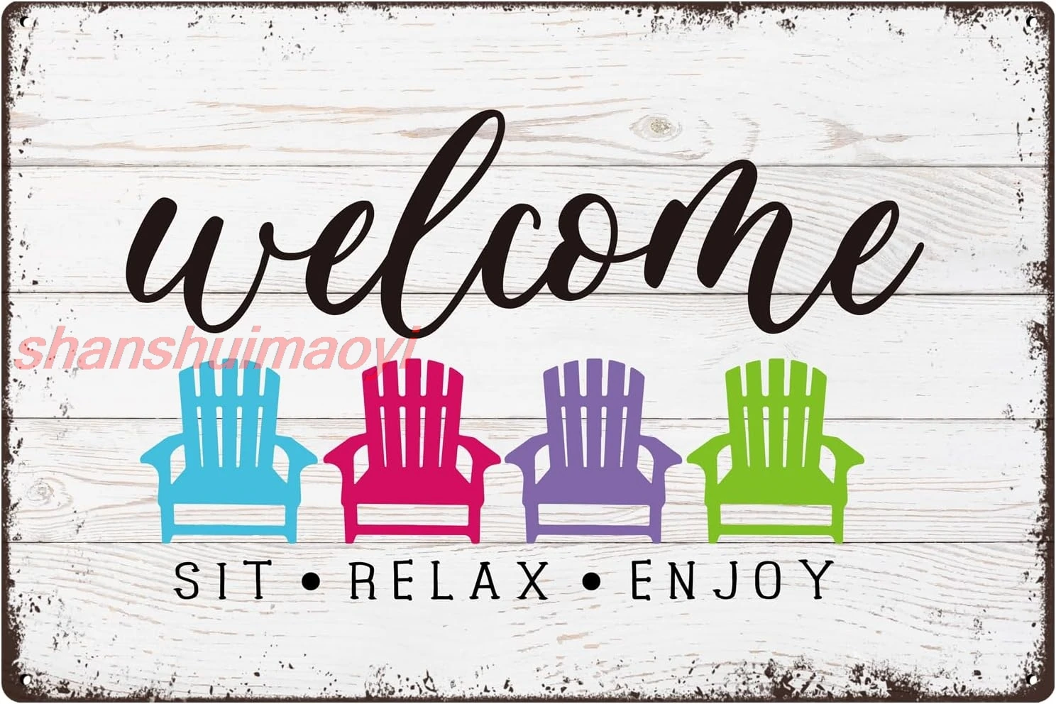 Металлическая вывеска Znzd &quotПриветствуем&quot