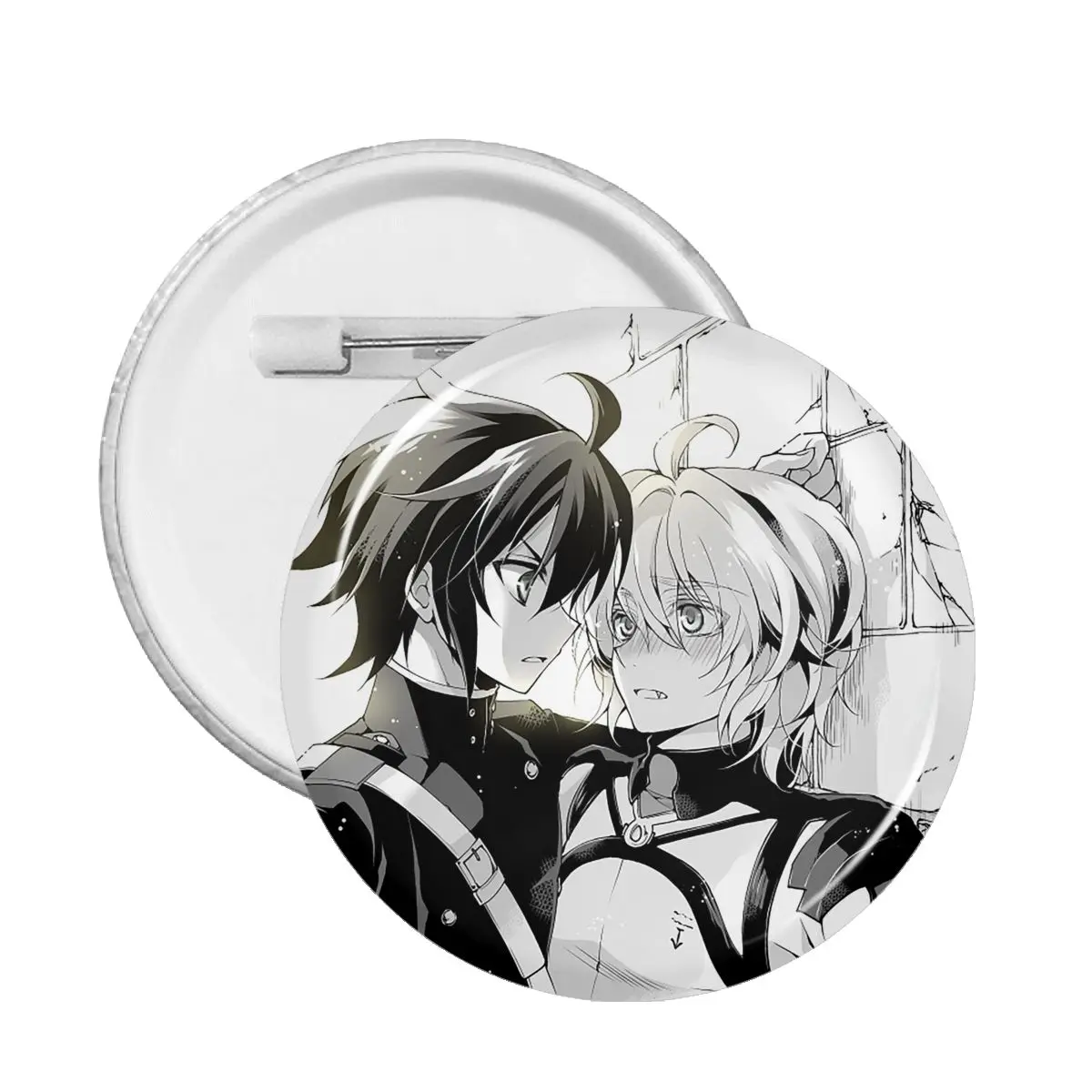 

Seraph Of The End Anime Badges Lapel Pins for Backpacks Awesome Brooches 59mm Soft Button Pin Anime Fans Collections