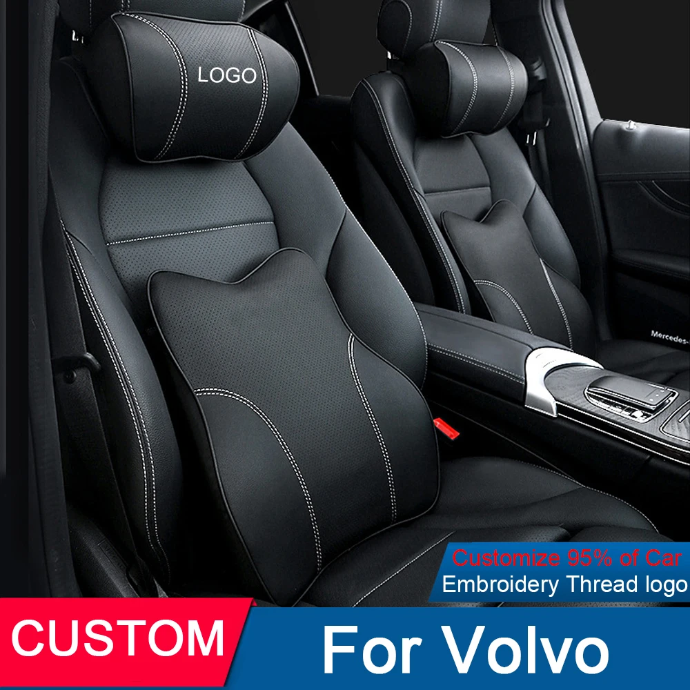 

Car Neck Pillow Lumbar Support Auto Seat Pillows For Volvo S60 S90 XC40 XC60 XC90 V60 V90 C40 T5 T6 T8 Car Headrest