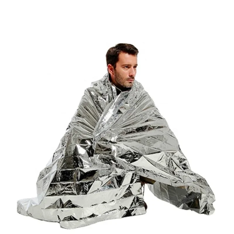 Спасательное одеяло для оказания первой помощи из фольги Mylar Lifesave теплое уличное
