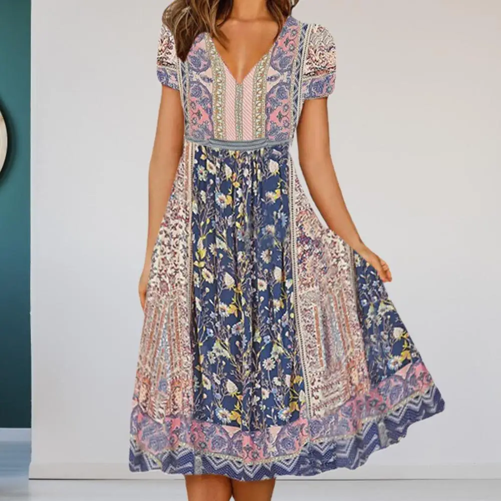 

Wearable Casual Dress Comfortable Sweat-absorbent Loose Spring Summer Leisure Party Dress