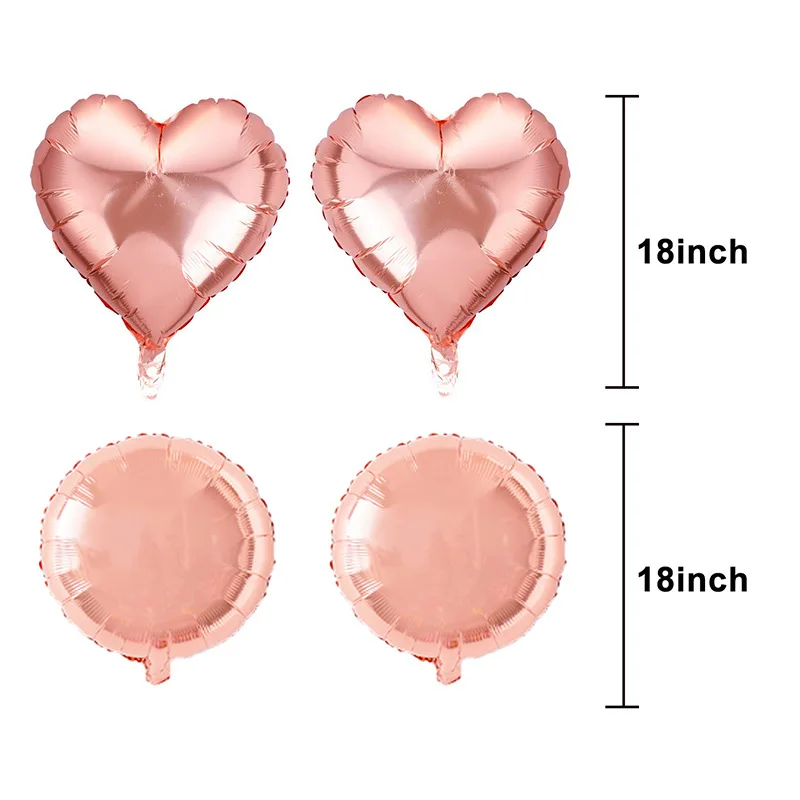 Набор воздушных шаров с надписью на день рождения 16 дюймов розовое золото