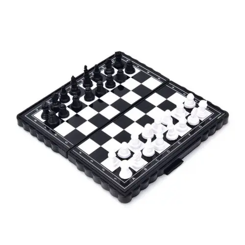 

New Black And White Chess Foldable Chessboard Portable Travel Suit With Magnetic Adult Children'S Educational Toys