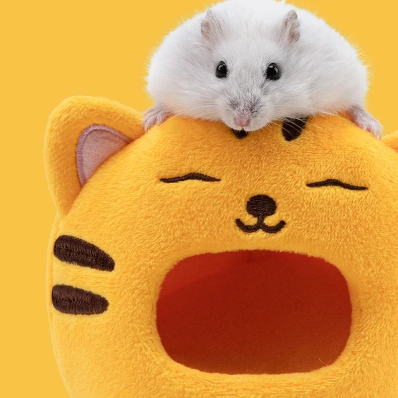 Хлопковое гнездо для хомяка мягкое теплое милое мультяшное грибное мини-клетка