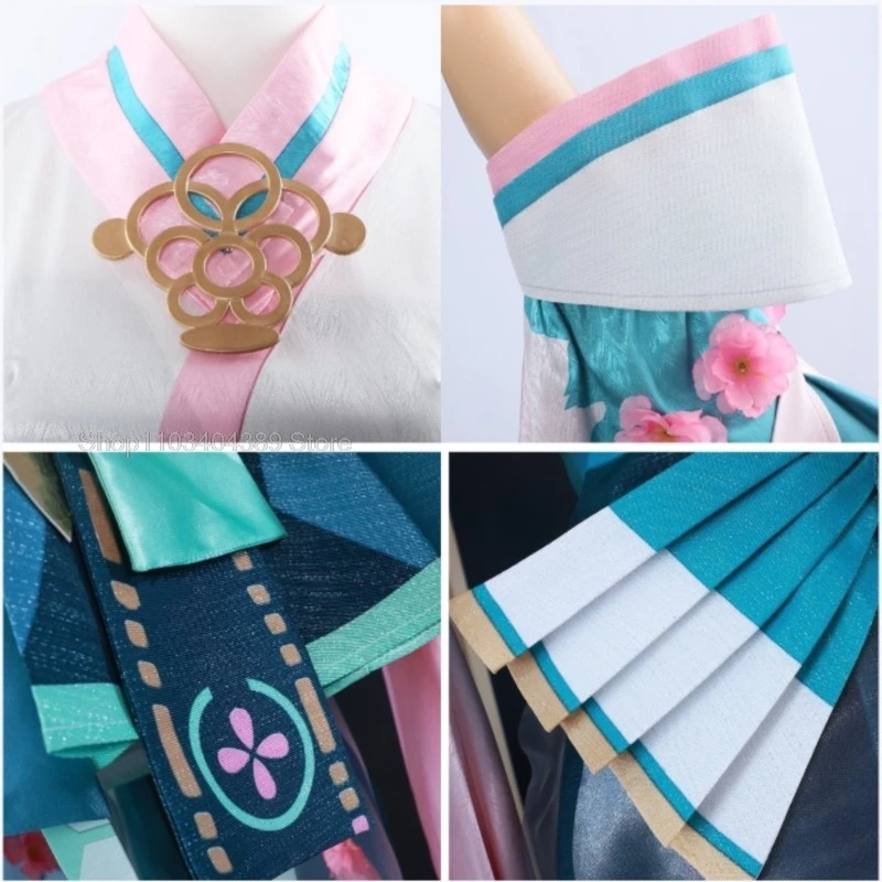 В наличии Miku Onmyoji по умолчанию неизменное женское платье кимоно юката полный