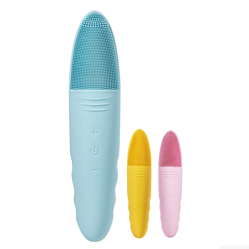 

Mini Electric Facial Cleansing Brush Waterproof Silicone Sonic Face Brush Handheld Rechargeable Pore Cleaner