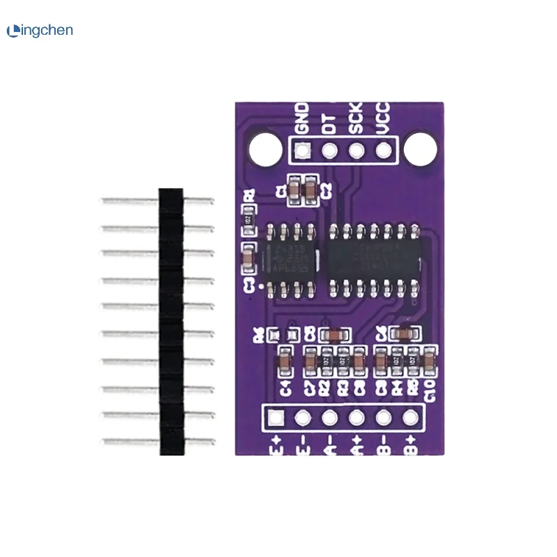 

CS1238 24-bit ADC module on-board TL431 external reference chip dual-channel weighing sensor 24bit