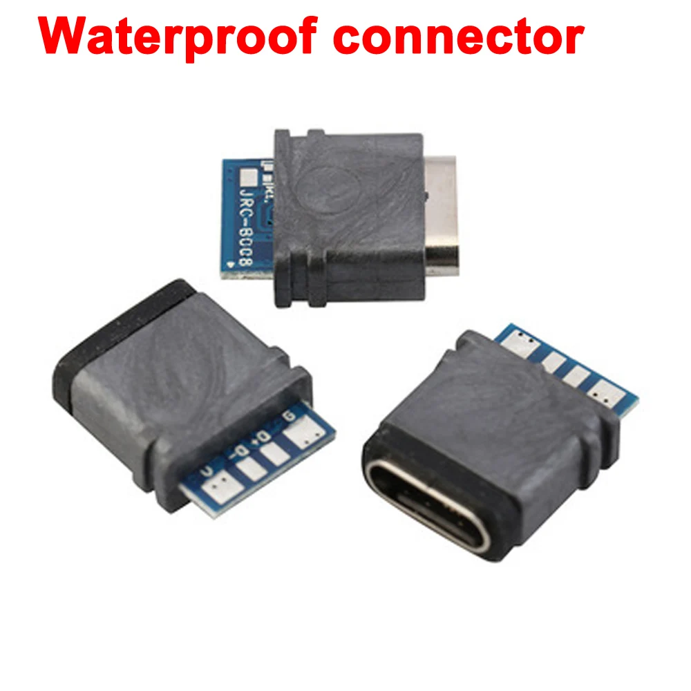 

20pcs Waterproof USB C Jack Type-C 4Pin Female Connector Port Data Socket For DIY PCB Solder Design Charging Data Transmission