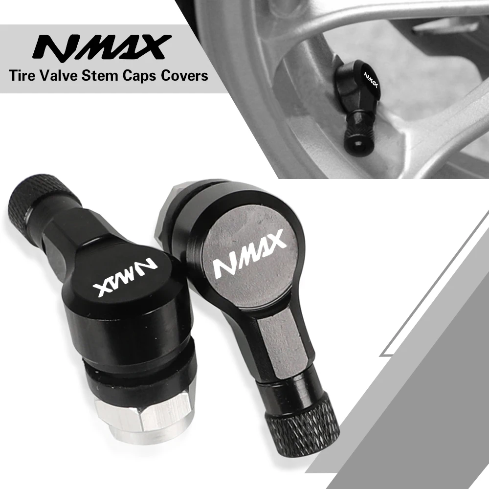 

For yamaha NMAX 155 125 2015 New Motorcycle 90 Degree Tire Valve Stem Caps Covers Car accessories Aluminum Tubeless Valve Stems