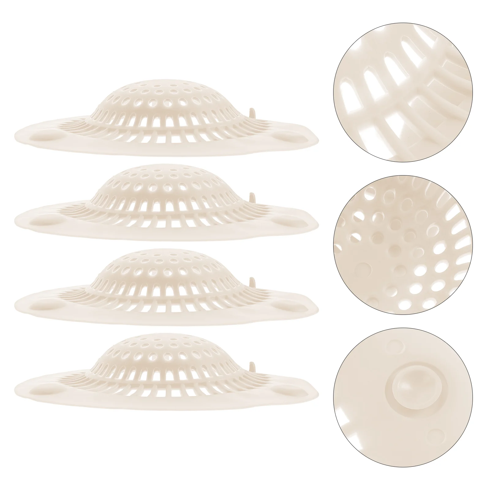 

4pcs Bathroom Floor Drain Filters Silicone Suction Cup Kitchen Sink Strainer