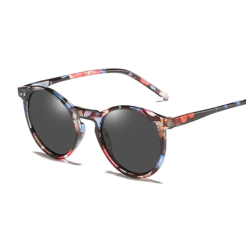 

Polarized Fashion Floral Sunglasses Women Men Vintage Round Sun Glasses Shades Female Luxury Brand Designer Black Oculos