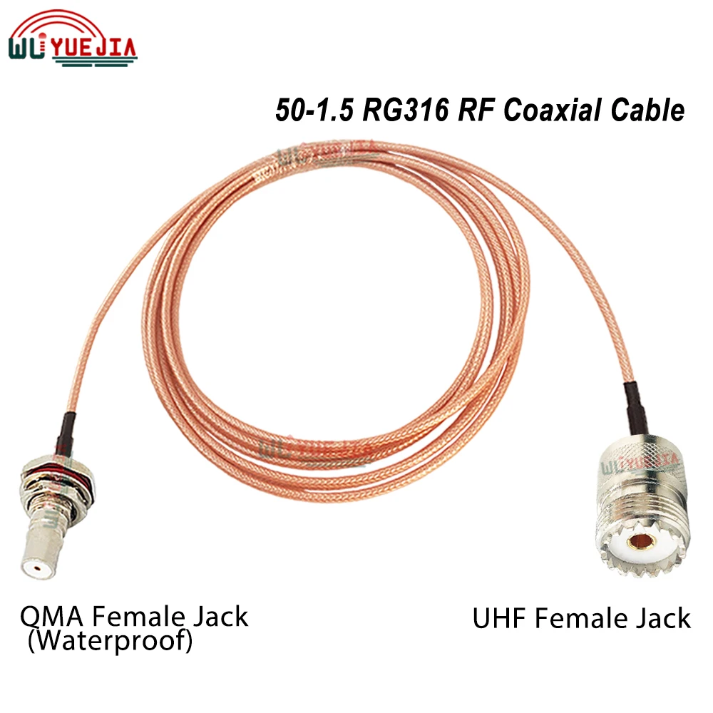 Кабель RG-316 Переборка QMA Femae / Male to UHF или Female Jack Адаптер SO239 PL259 Разъем 50-1 5 RF
