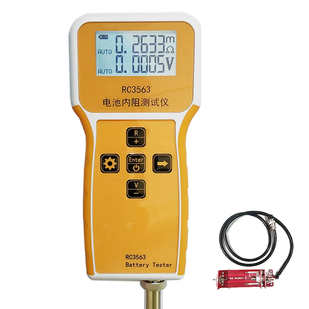 

RC3563 200Ω 100V Battery Internal Resistance Voltage Tester 3-digit Display Battery Tester Four-wire Lithium Battery Detector