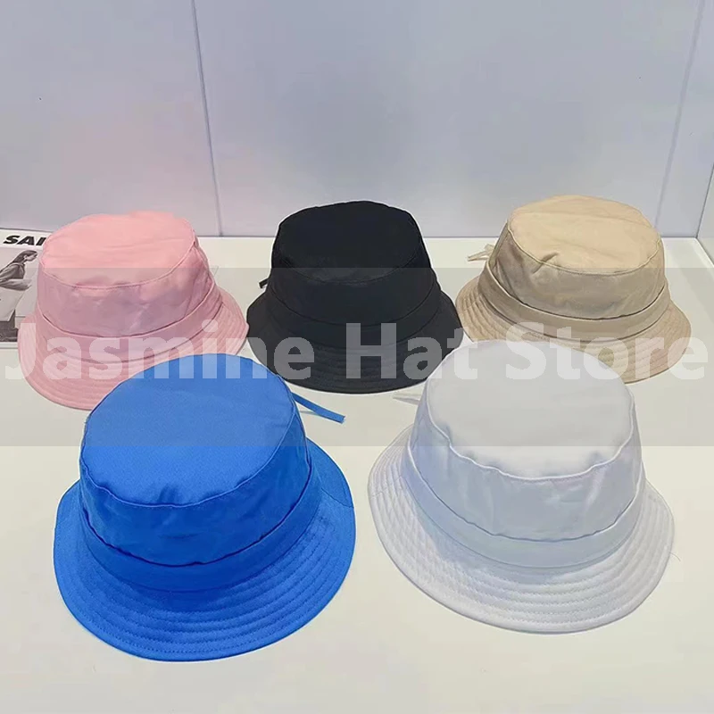 

Fashion Solid Color Bucket Hat Summer Outdoor Sunshade Hat Men Women Panama Fisherman Hat Leisure Tide Brand Beach Hat YF0548